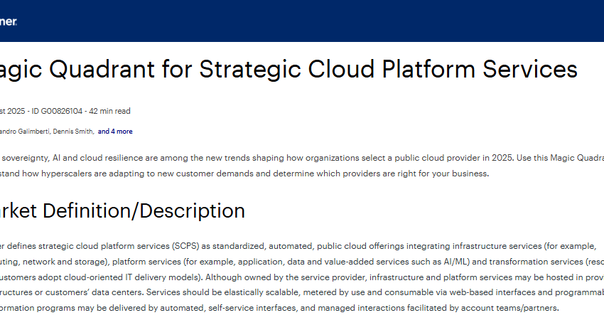  Gartner as most recognized MQ
