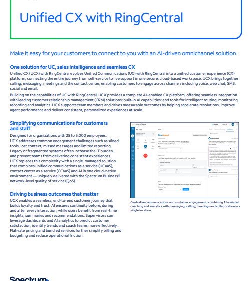  Product Brief: Unified CX with RingCentral