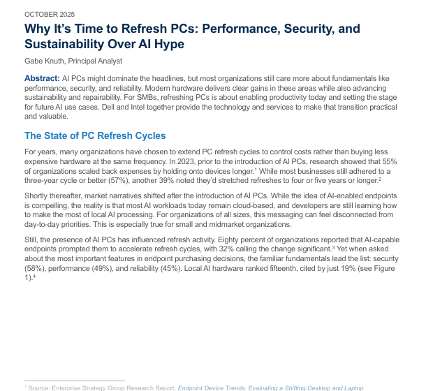  Why It’s Time to Refresh PCs: Performance, Security, and Sustaina