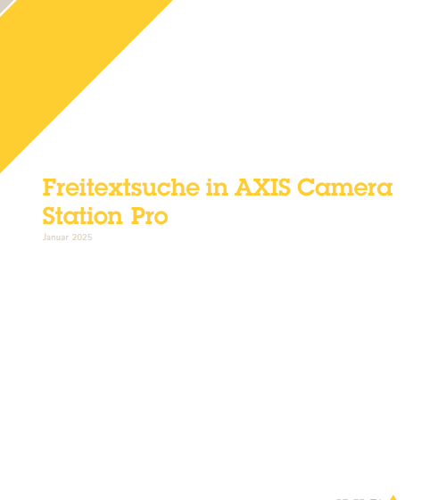  FreitextsucheinAXISCamera Station Pro