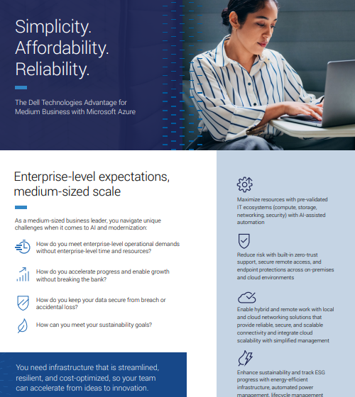  The Dell Technologies Advantage for Medium Business with Mi