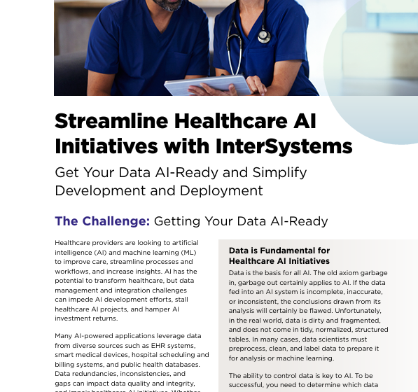  Streamline Healthcare AI Initiatives with InterSystems