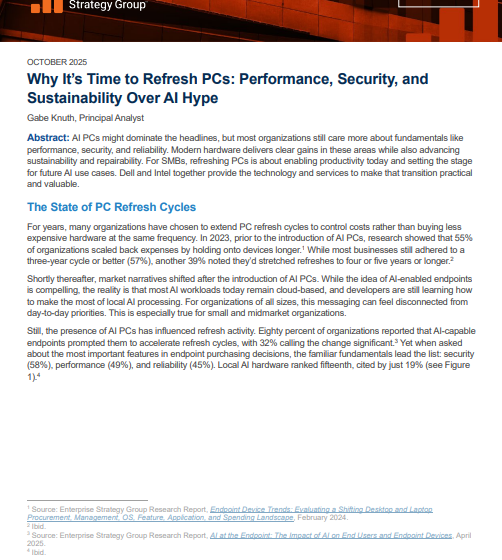  Why Its Time to Refresh PCs: Performance, Security, and Sustainability Over AI Hype