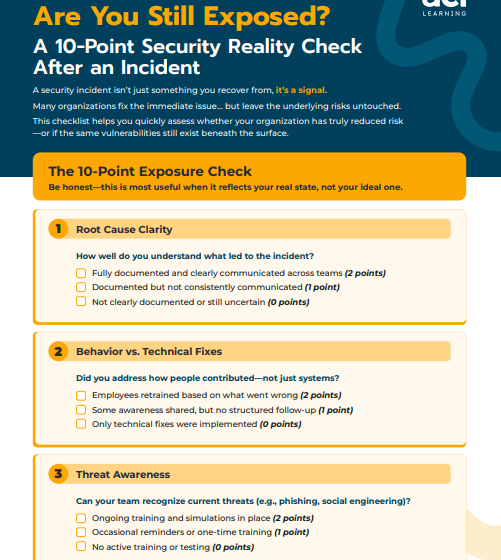  Are You Still Exposed? A 10-Point Security Reality Check After an Incident
