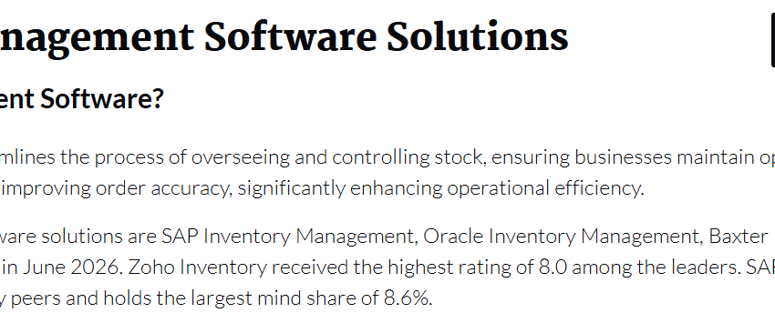  Inventory Management Software