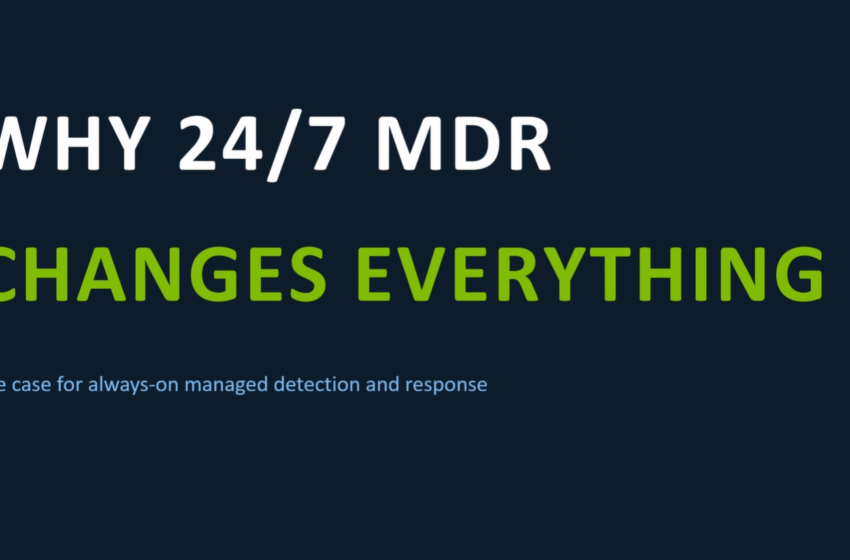  Why 24/7 MDR Has Become Essential for Modern Cybersecurity