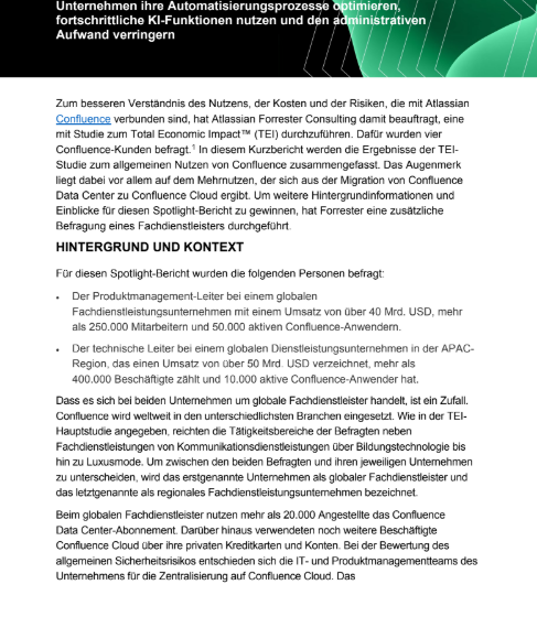  Effizienz und ROI steigern: Forrester-Fokus auf die Confluence-Cloud-Transformation