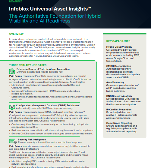 Infoblox Universal Asset Insight