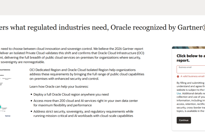  Gartner OCI delivers what regulated