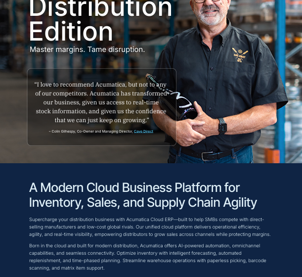  Distribution Edition – Master margins. Tame disruption.