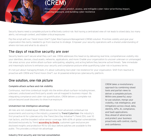  Cyber Risk Exposure Management (CREM)