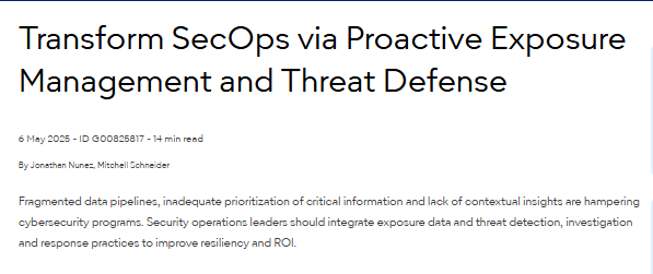  Transform SecOps via Proactive Exposure Management and Threat Defense