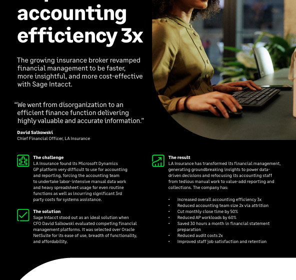  LA Insurance Improves Accounting Efficiency 3x