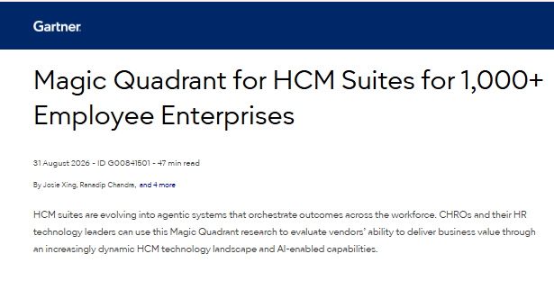  Dayforce wurde im 2026 Gartner Magic Quadrant fr HCM Suites fr Unternehmen mit mehr als 1.000 Mitarbeitern als Leader ausgezeichnet_DE