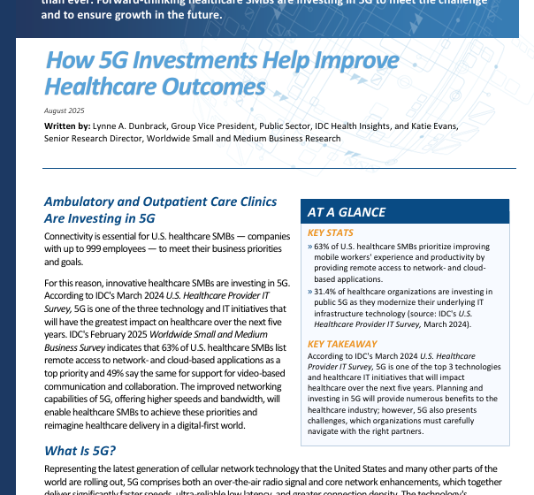  How 5G Investments Help Improve Healthcare Outcomes