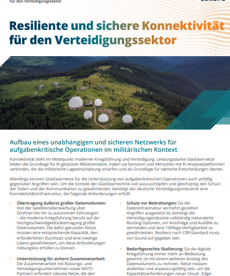  Resiliente und sichere Konnektivität für den Verteidigungssektor