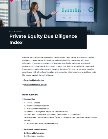  PE Due Diligence Index