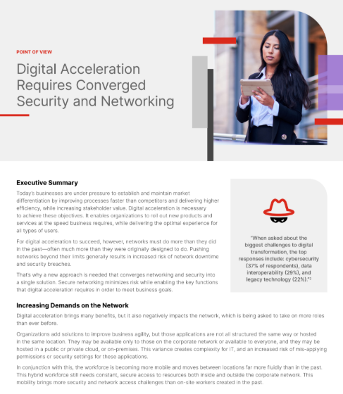  Digital Acceleration Requires Converged Security and Networking